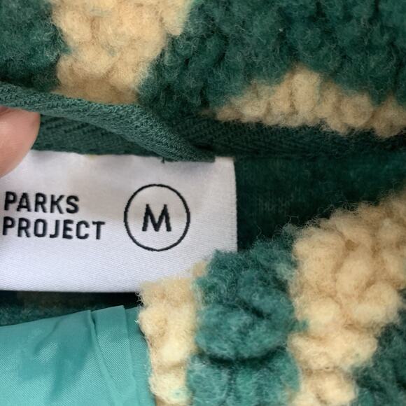 *Sold* Parks Project Yellowstone High Pile Fleece Pullover Unisex Medium Gey - Picture 4 of 7